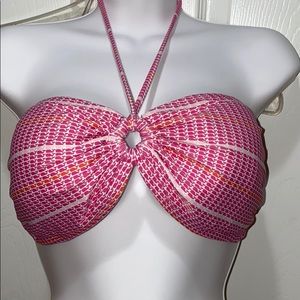 Pink Halter Bikini Top